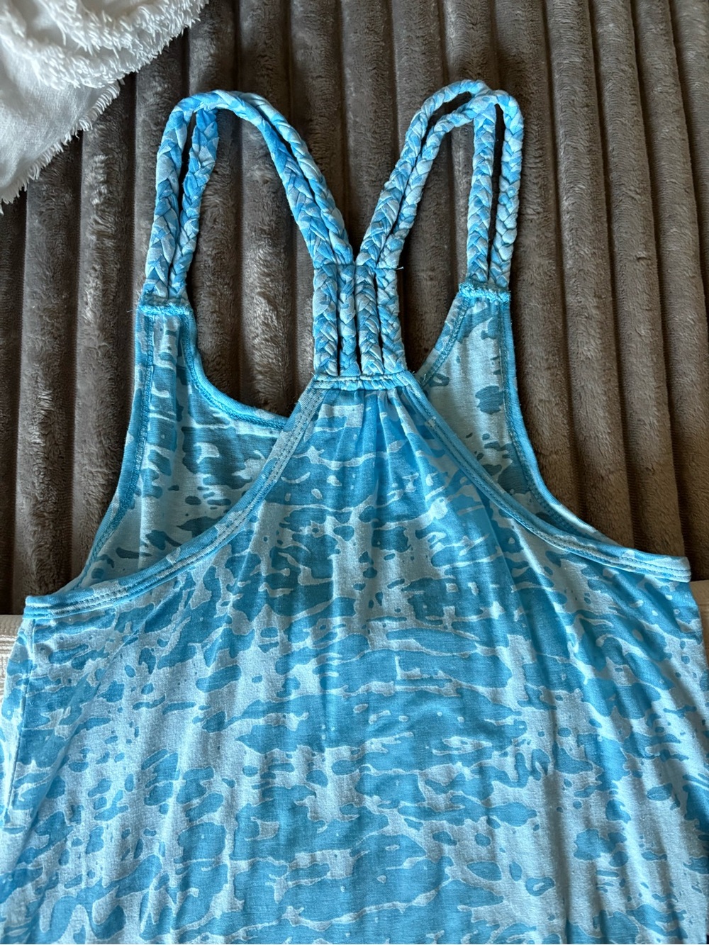 Venus Four Burnout Racerback Tank Swim Cover Up Dress  - Blue, Black, Pink - Picture 7 of 9